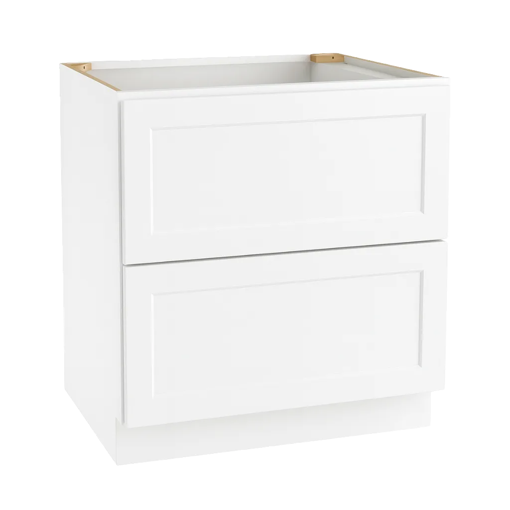 Vita Cabinetry Two Drawer Base (DB30-2) — 5/8″ Grade A plywood construction, dovetail drawers, soft-close hardware