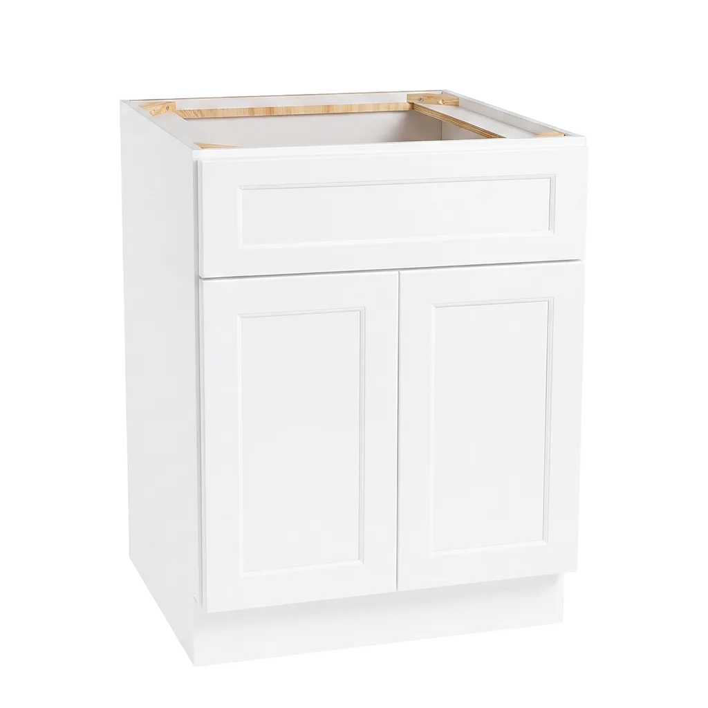 Vita Cabinetry Vanity Sink Base (VSB24, VSB30, VSB36) — 5/8″ Grade A plywood construction, dovetail drawers, soft-close hardware