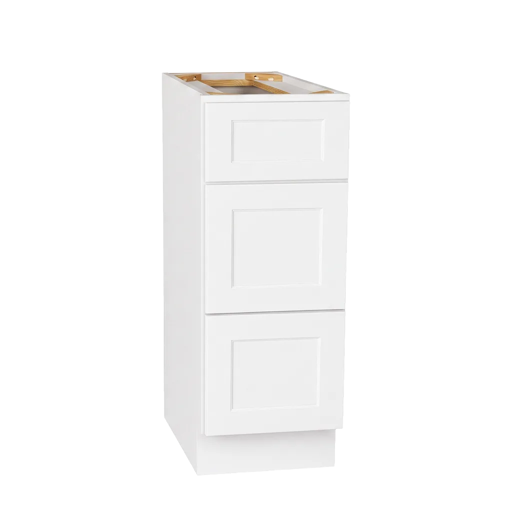 Vita Cabinetry Vanity Drawer Base (VDB12, VDB15, VDB18) — 5/8″ Grade A plywood construction, dovetail drawers, soft-close hardware