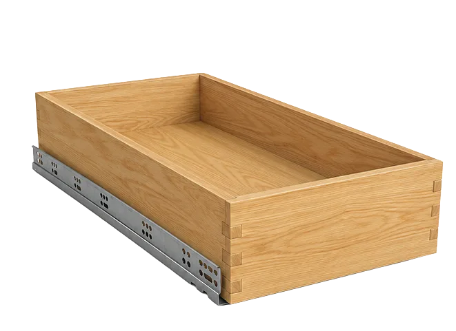 Vita Cabinetry Roll Out Trays (ROT15, ROT18, ROT21) — 5/8″ Grade A plywood construction, dovetail drawers, soft-close hardware