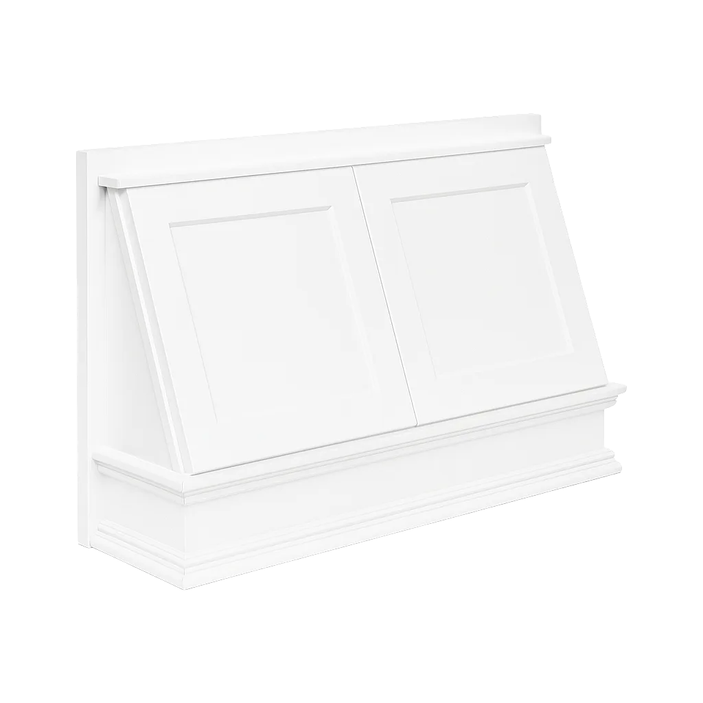 Vita Cabinetry Hood Cover (HOOD36) — 5/8″ Grade A plywood construction, dovetail drawers, soft-close hardware