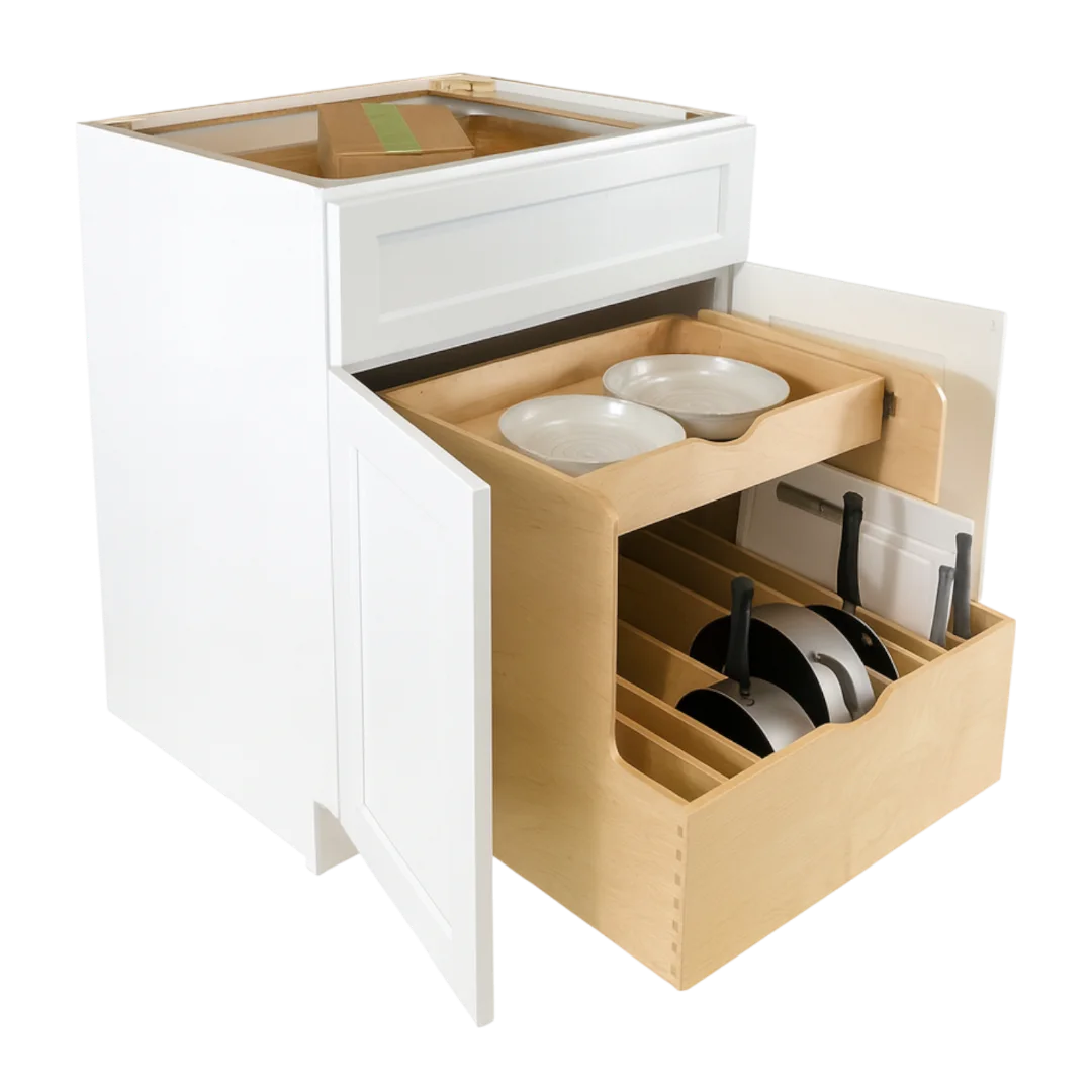 Cookware Rollout cabinet organizer — Vita Cabinetry