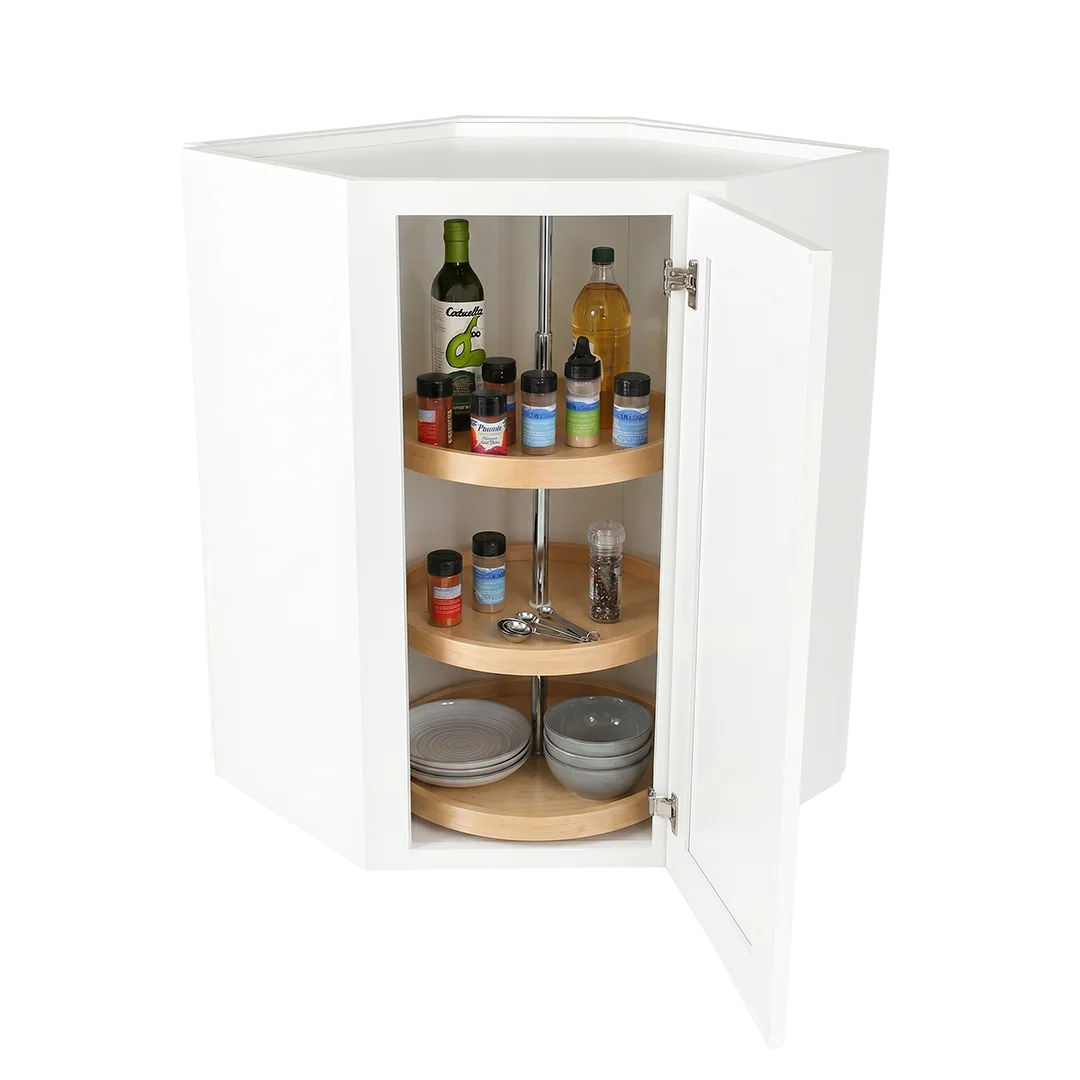 Wall Lazy Susan — 3 Shelf cabinet organizer — Vita Cabinetry