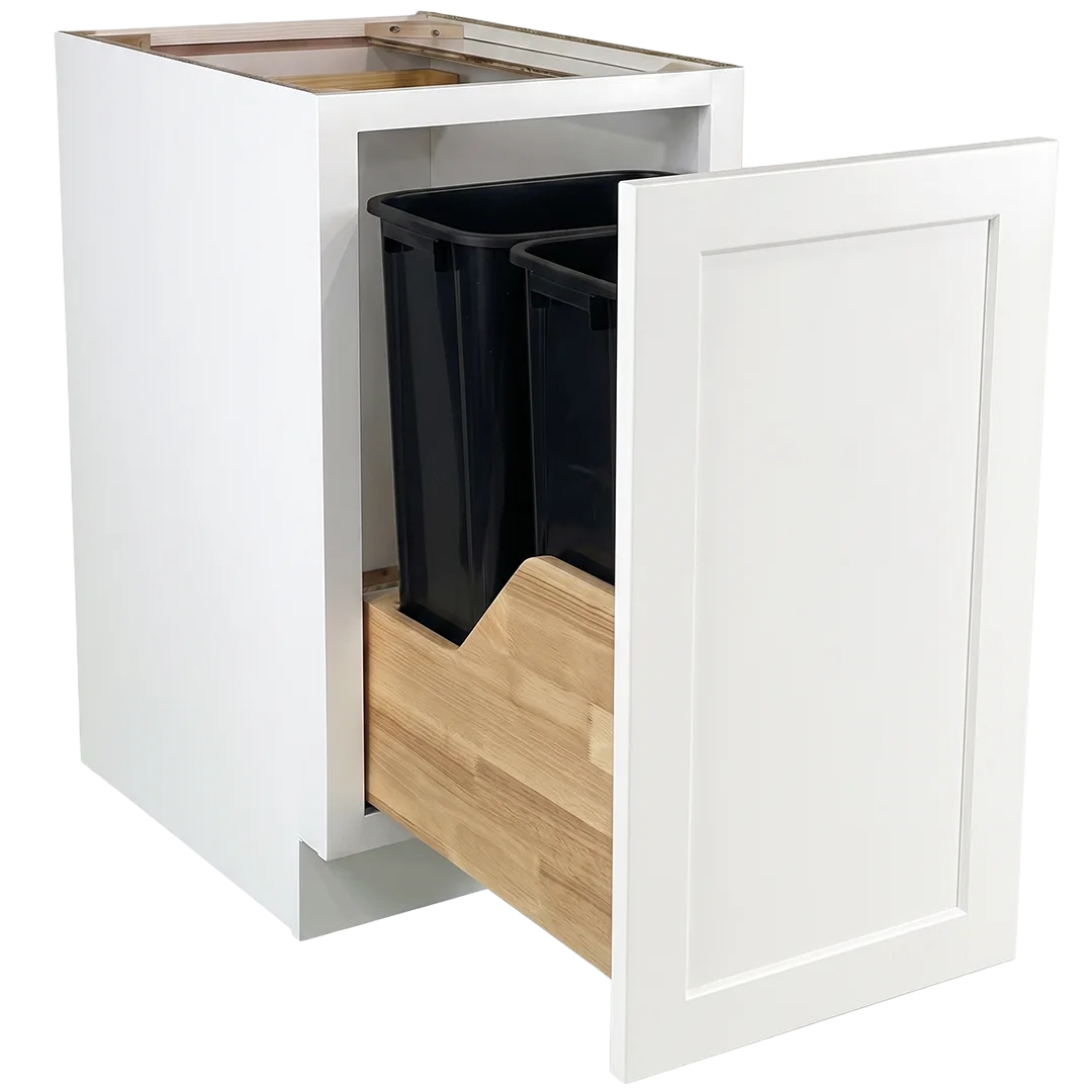 Double Trash Can 18"/21" — FD cabinet organizer — Vita Cabinetry