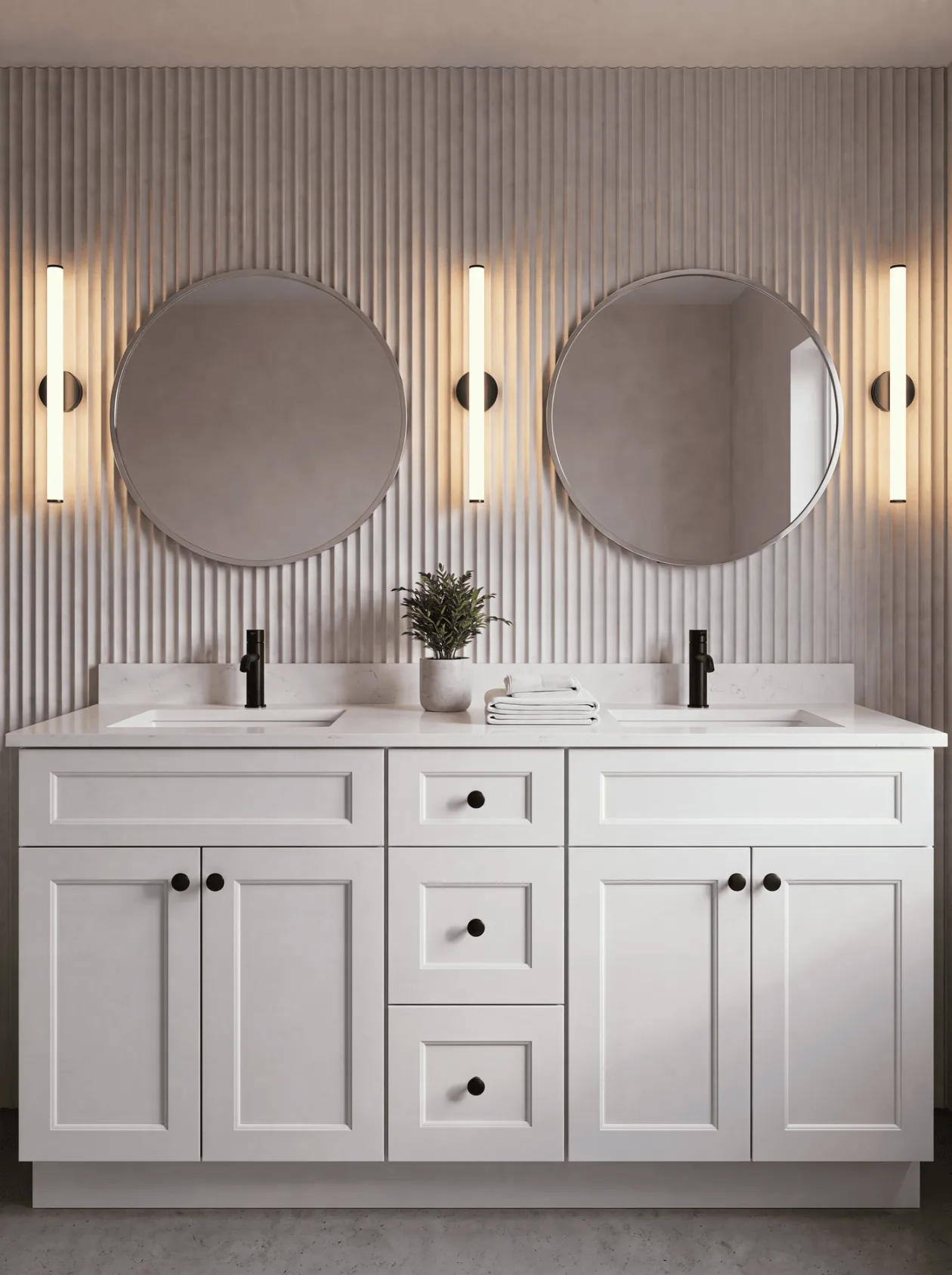 72″ Double Sink Suite bathroom vanity — Vita Cabinetry