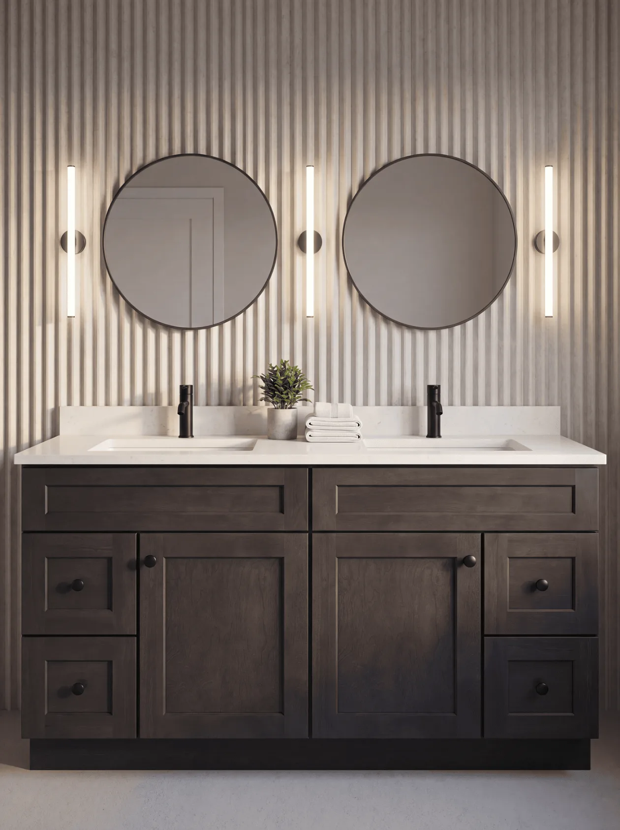 60″ Double Drawer Suite bathroom vanity — Vita Cabinetry
