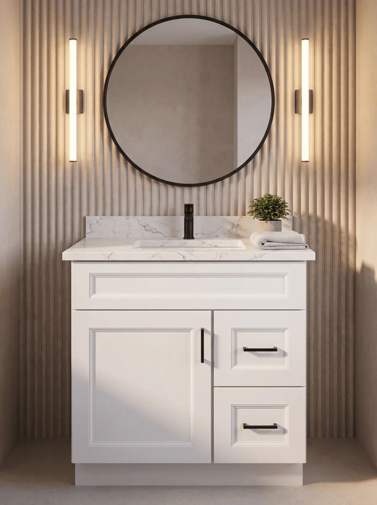 30″ Vanity · Drawers Right bathroom vanity — Vita Cabinetry