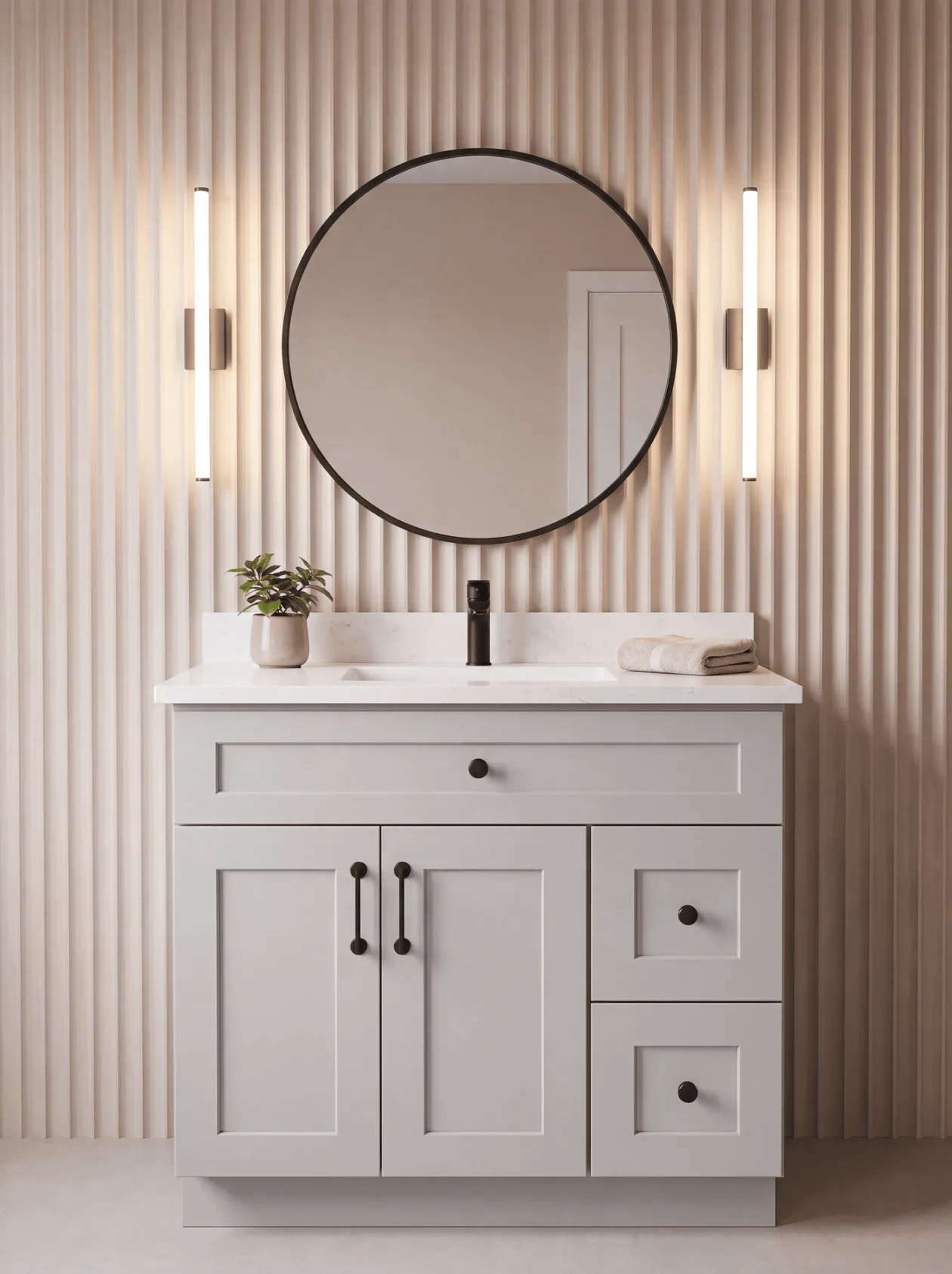 36″ Vanity · Drawers Right bathroom vanity — Vita Cabinetry