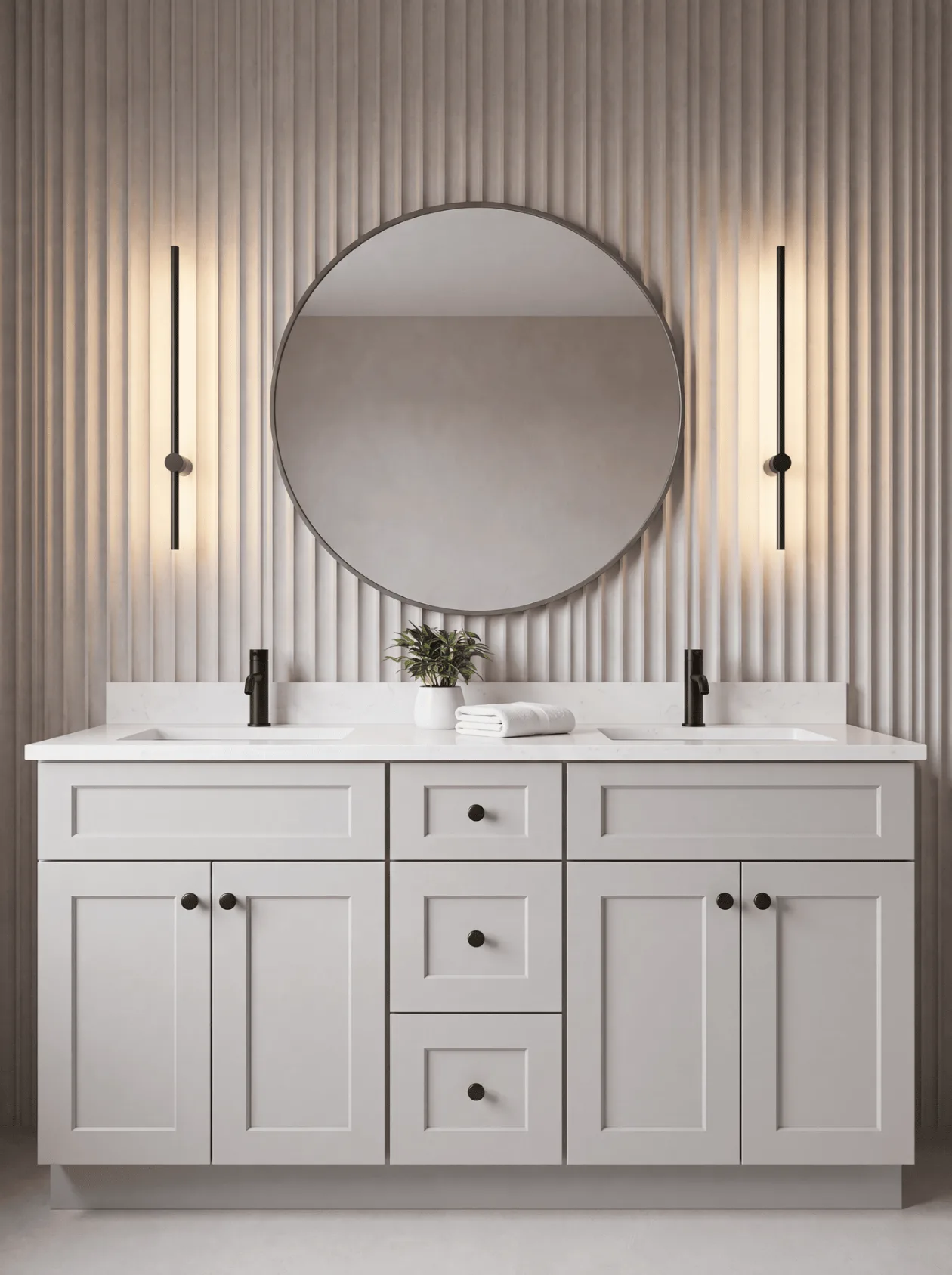 60″ Double Sink Suite bathroom vanity — Vita Cabinetry